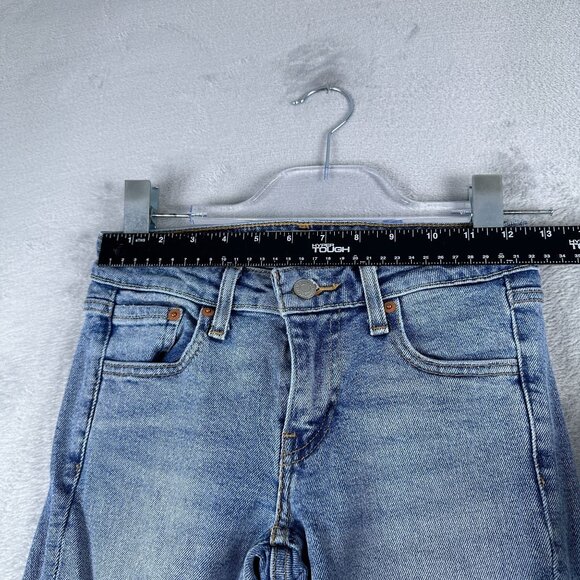 Levi's 711 Skinny Jeans Womens Size W24X30L Altered Low Rise Light Wash Blue - Picture 7 of 12